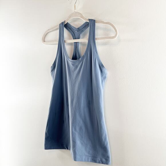 Lululemon Cool Racerback Fitted Slim Tank Top Blue XS - Picture 6 of 6